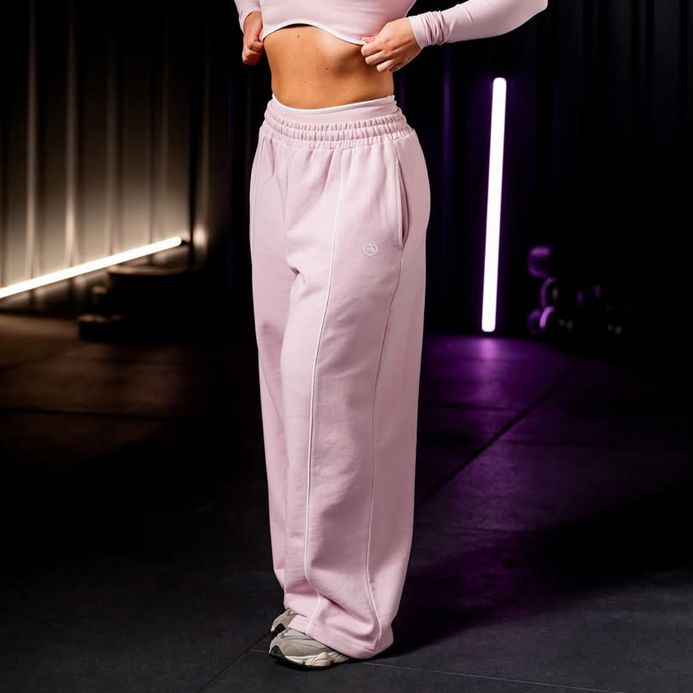 Women Shoes Joggers - Женские широкие брюки-джоггеры в полоску, свободные