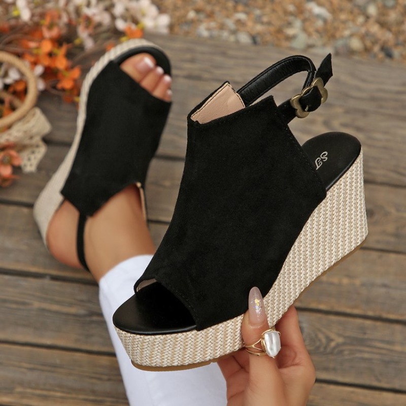 Espadrille Wedge Shoes - Женские летние сандалии на танкетке из