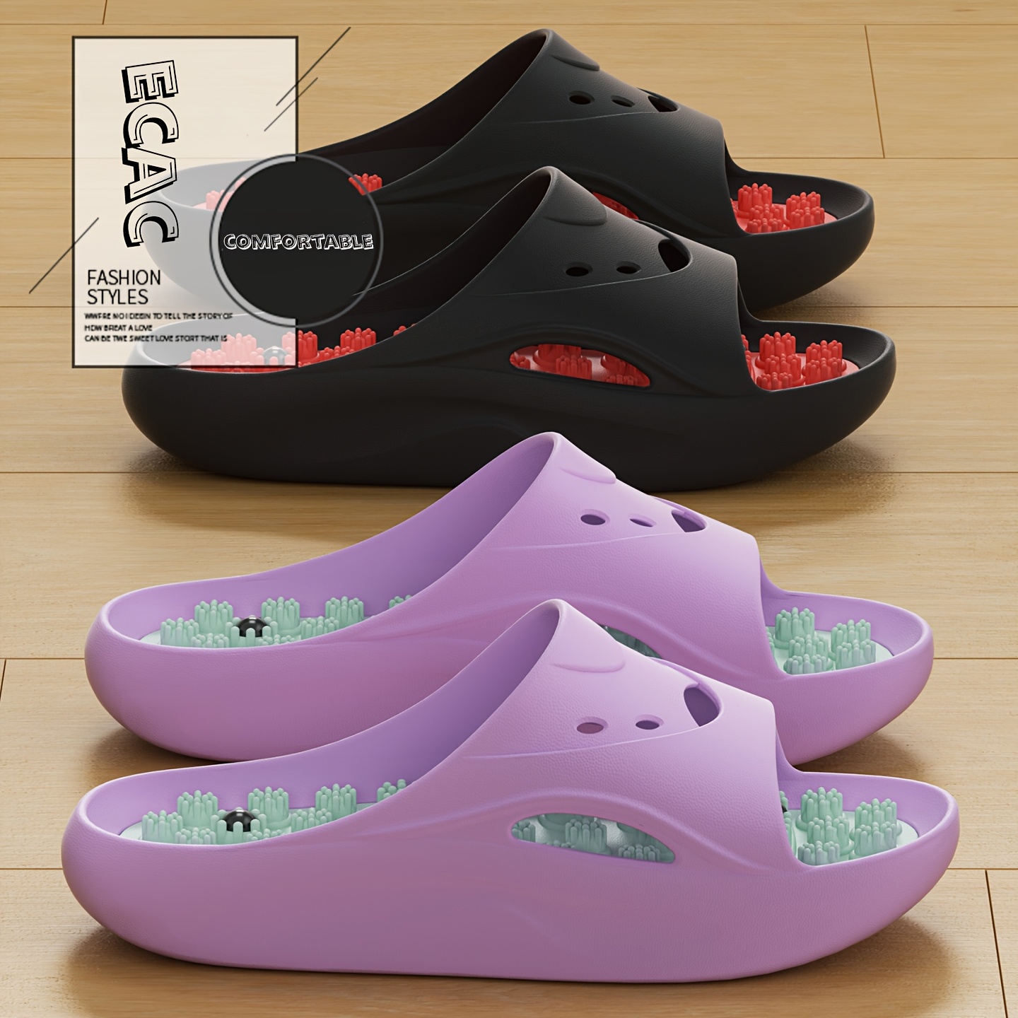 Women'S Shoes To Men'S Size - Женские и мужские массажные тапочки из
