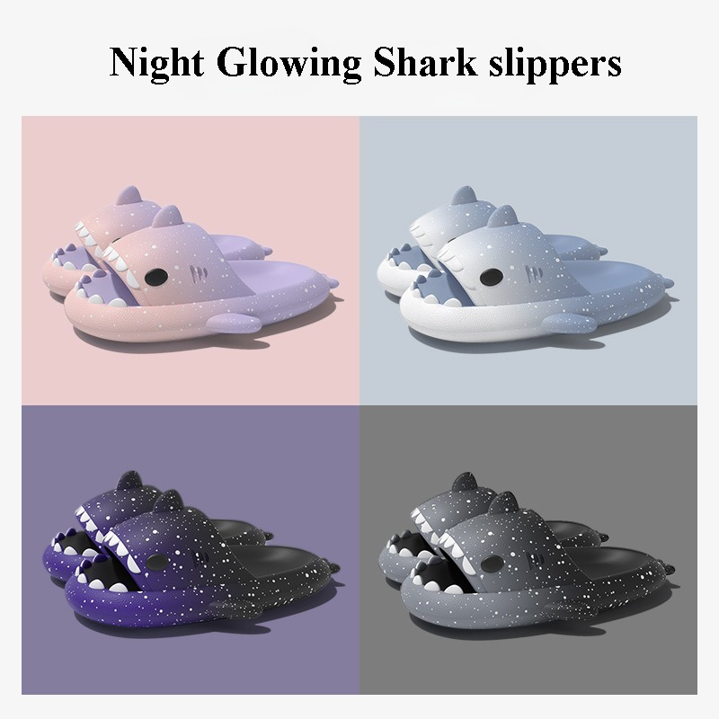 Women'S Shoes To Men'S Size - Милые тапочки с изображением акулы для