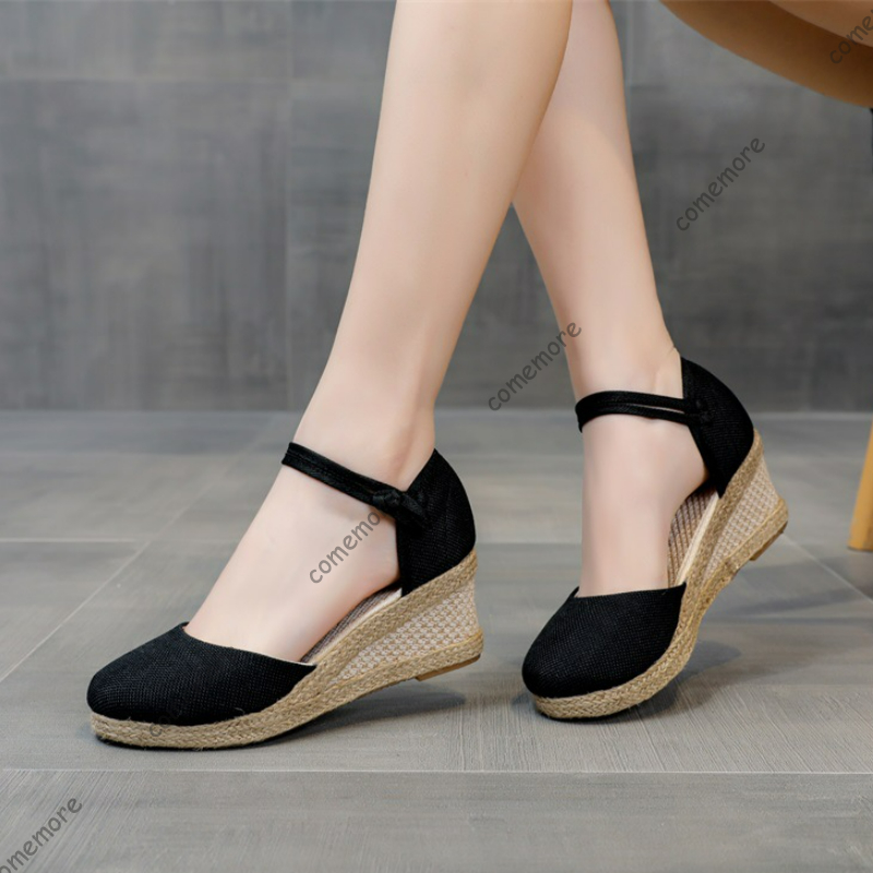 Espadrille Wedge Shoes - Босоножки Comemore, летняя обувь на высоком