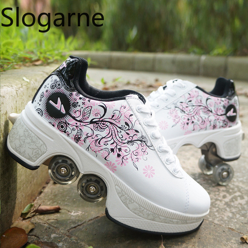 Women'S Shoes To Men'S Size - Женские 4-колесные деформирующие роликовые коньки, мужские