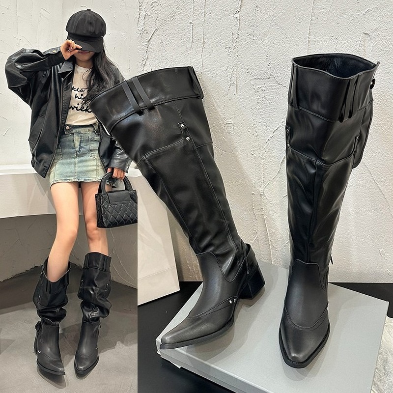 Suede Ankle Boot - Женские одинарные ботинки с запахом, весна-лето,