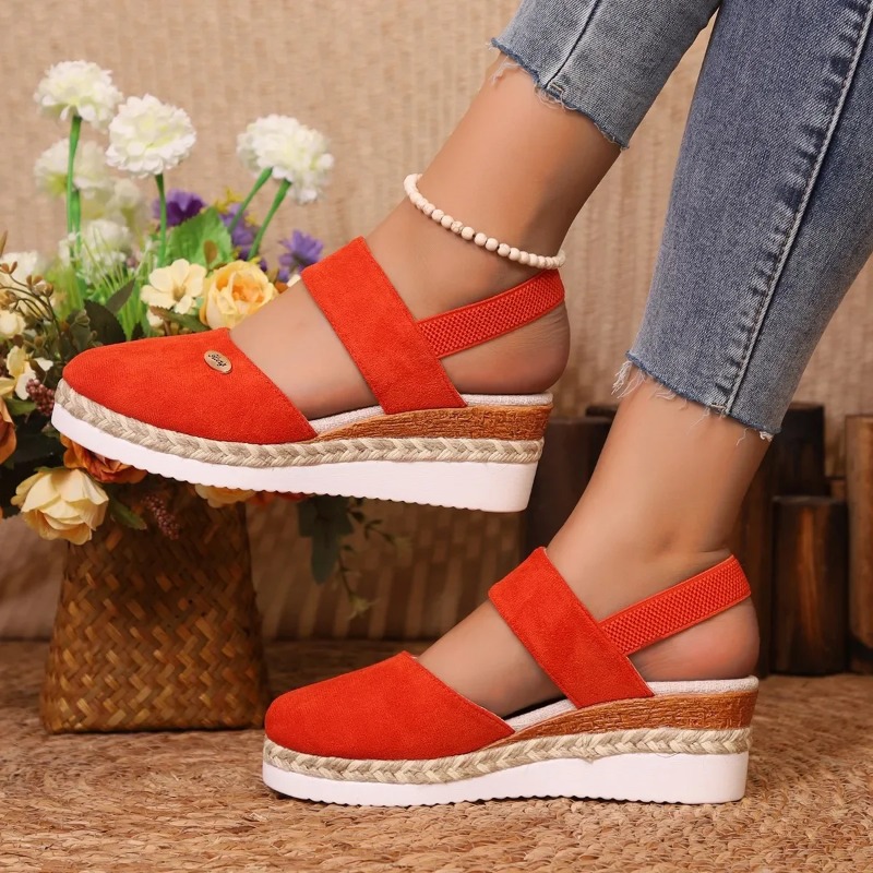 Espadrille Wedge Shoes - Женские летние сандалии на танкетке с