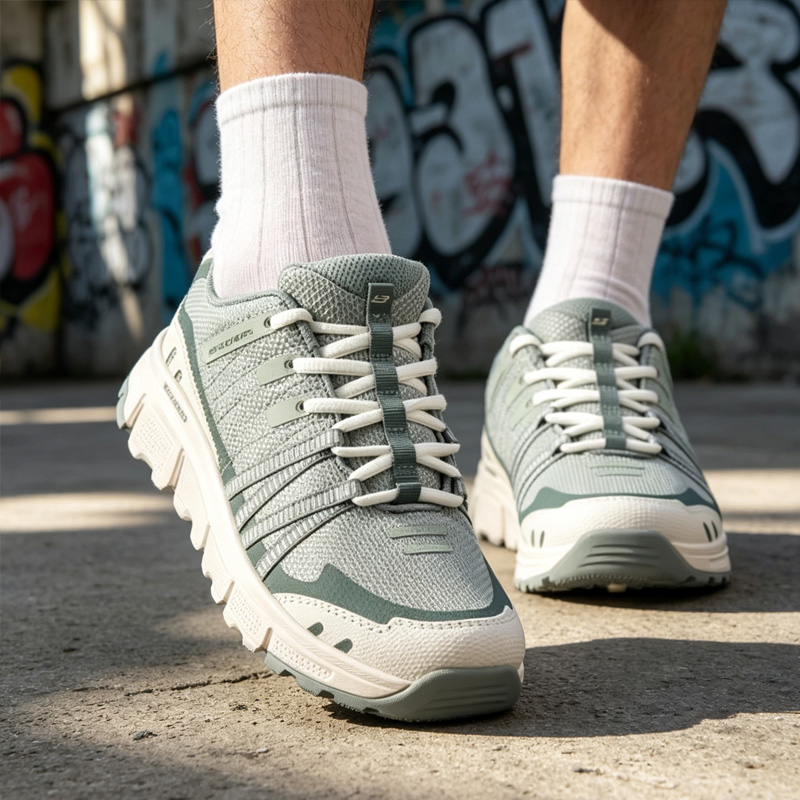 Women Shoes Skechers - Женские походные кроссовки Skechers 180149-GRN/180149-NAT/180149-NVPR, нескользящие,
