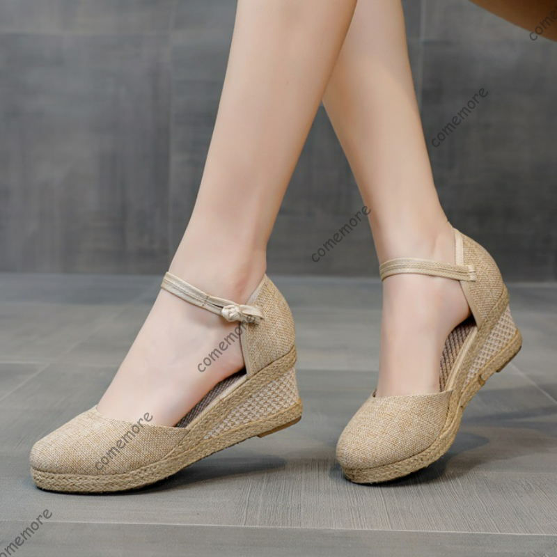Босоножки Comemore, летняя обу – обзор и цена Espadrille Wedge Shoes
