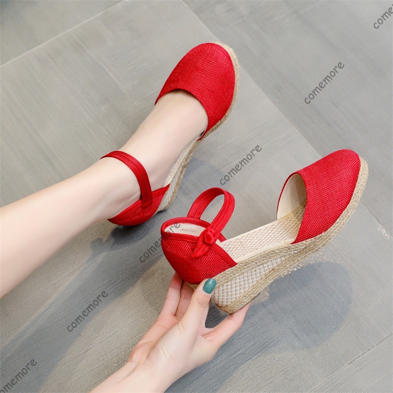 Босоножки Comemore, летняя обу – обзор и цена Espadrille Wedge Shoes