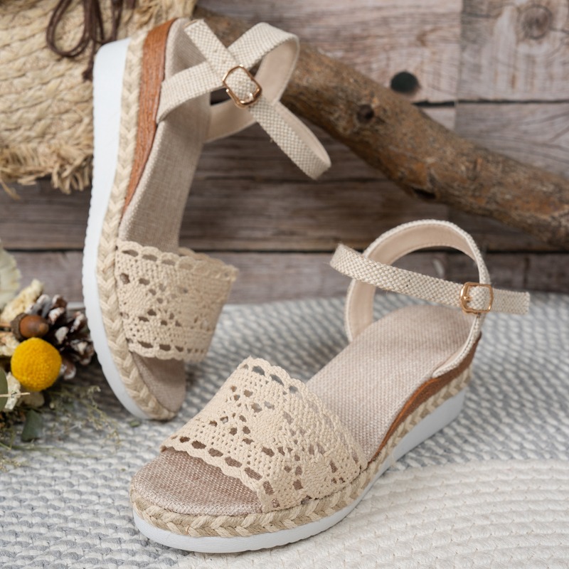 Женские кружевные сандалии на  – обзор и цена Espadrille Wedge Shoes