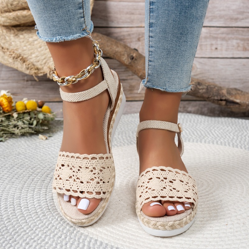Женские кружевные сандалии на  – обзор и цена Espadrille Wedge Shoes