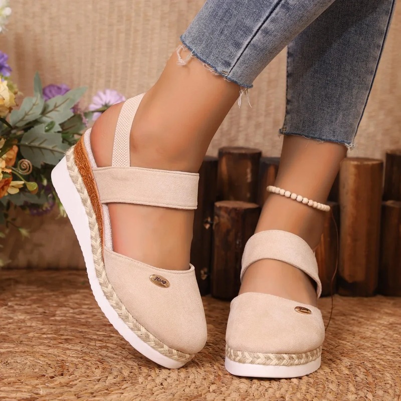 Женские летние сандалии на тан – обзор и цена Espadrille Wedge Shoes