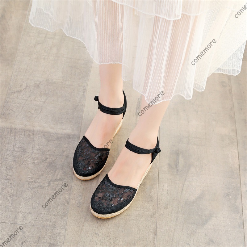 Женские летние сандалии на тан – обзор и цена Espadrille Wedge Shoes