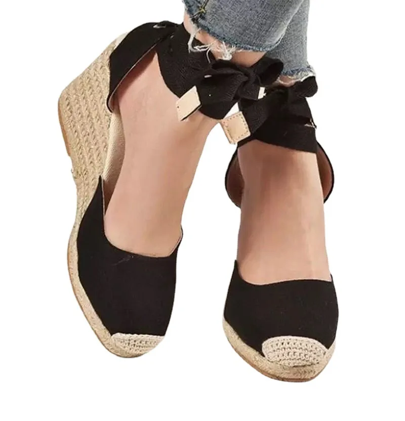 Женские эспадрильи, сандалии с – обзор и цена Espadrille Wedge Shoes
